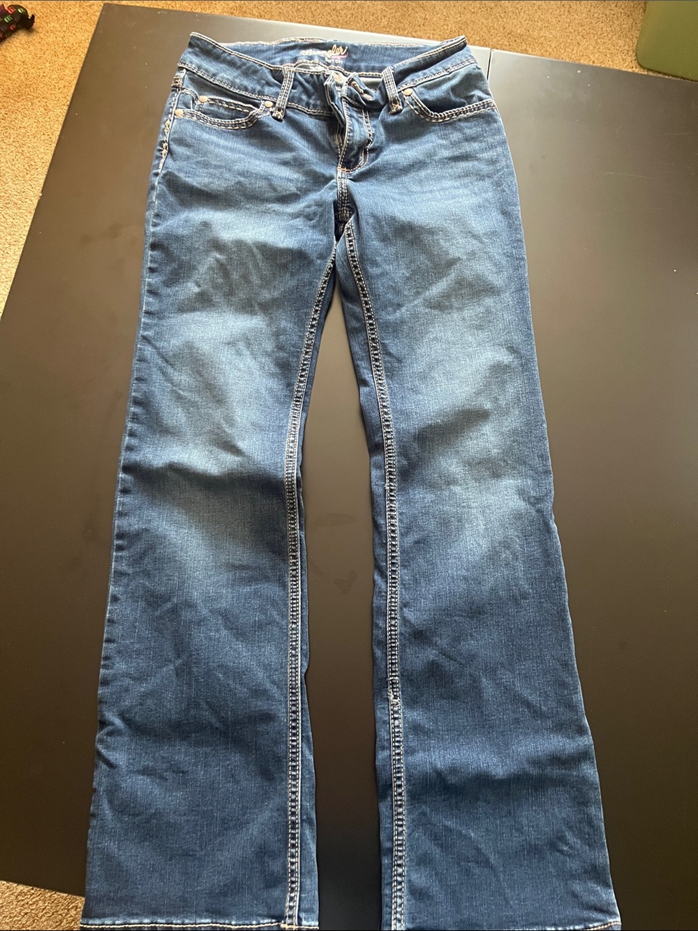 WOMENS wrangle boot cut jeans 3/4 x 32